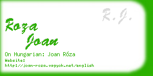 roza joan business card
